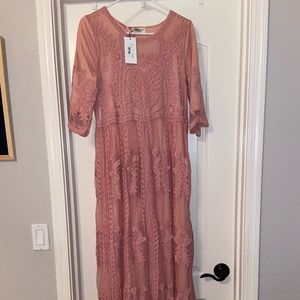 Blush Prom/Special Occasion Maxi Dress Size M/L